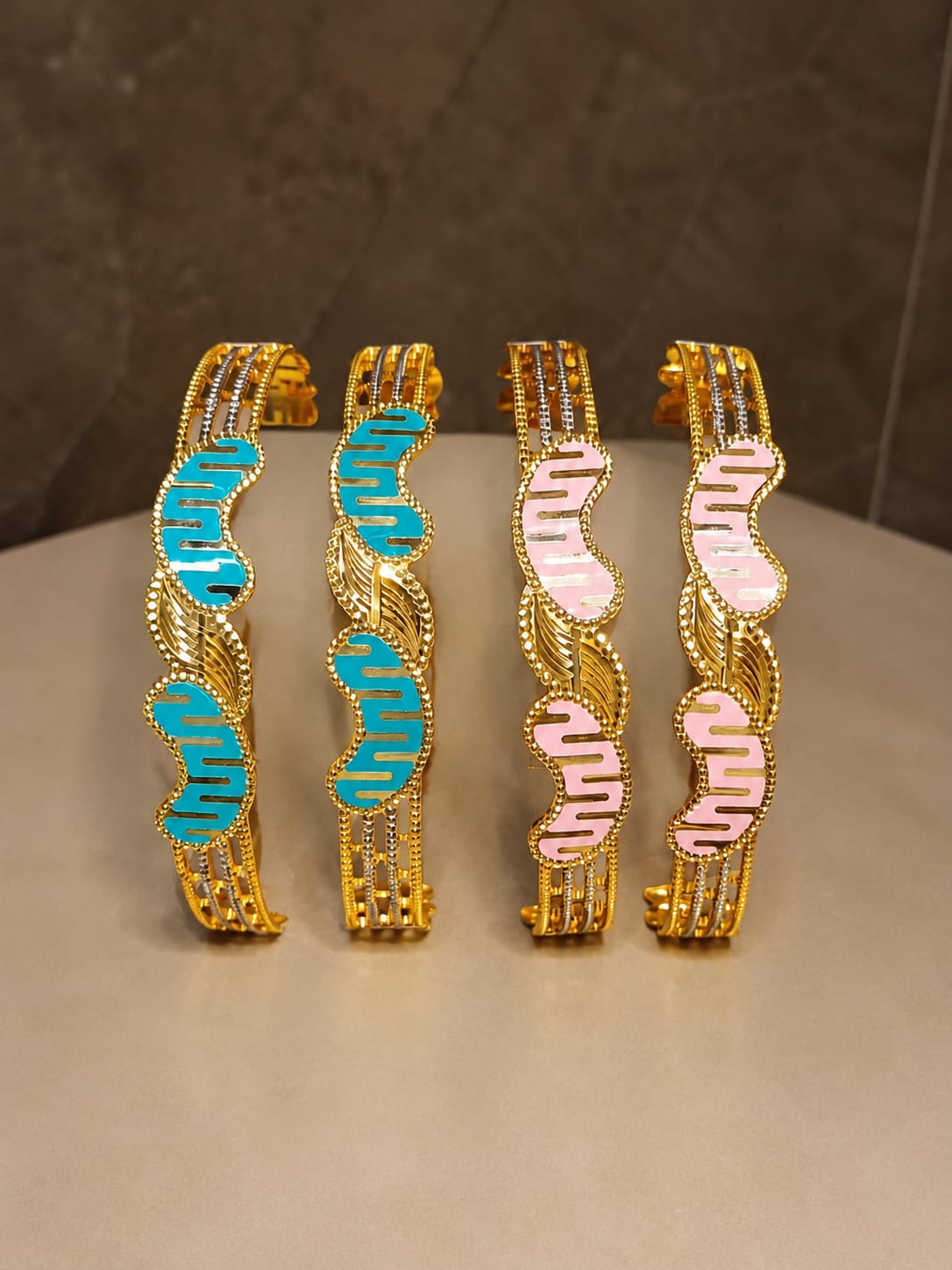 22K Gold Enamel Designer...