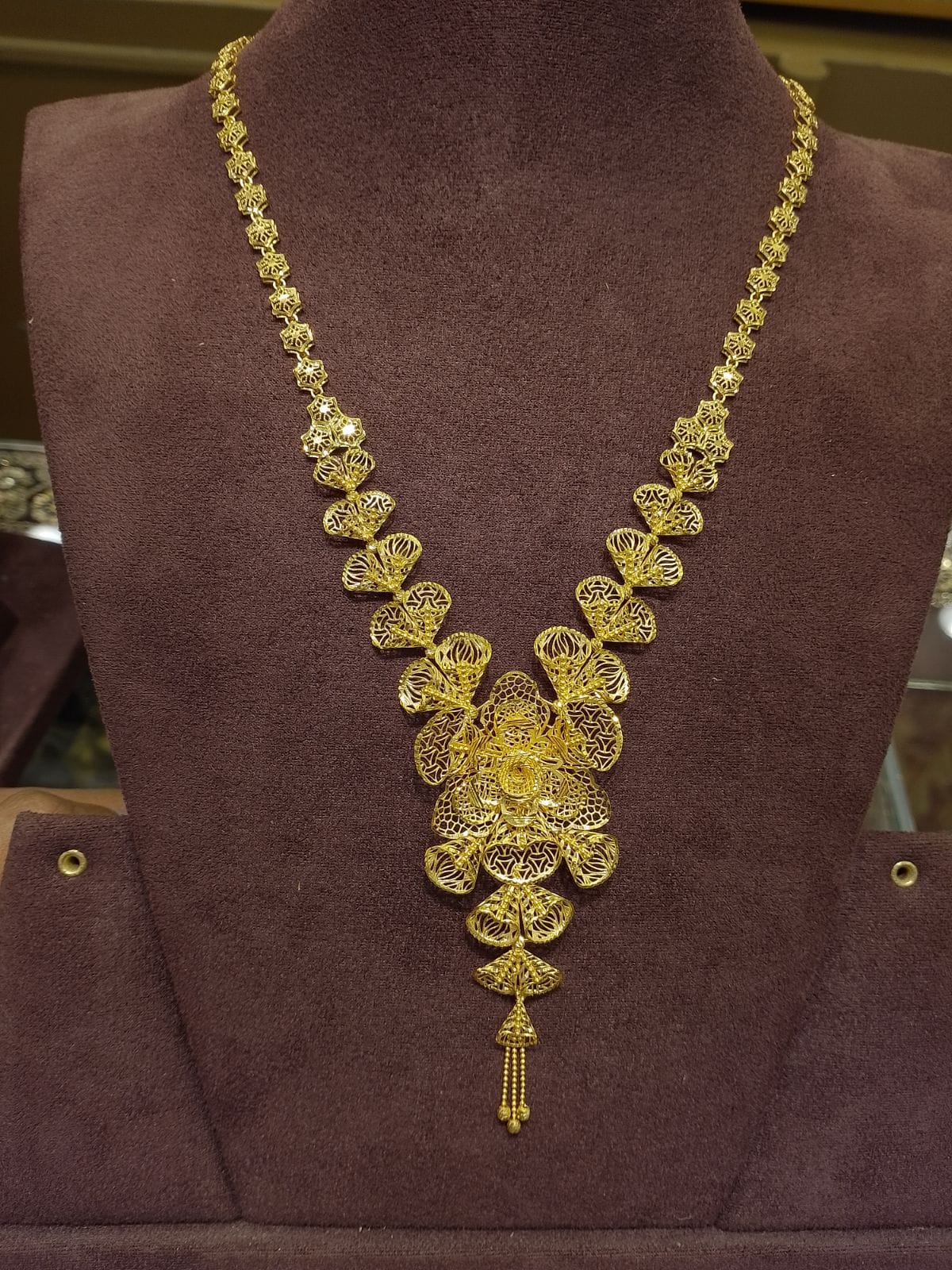 22K Gold Floral Filigree...